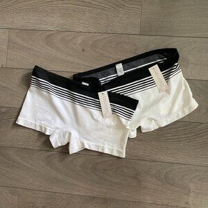 NWT Comfy Boxer Briefs for Women | Black and White Large Size Underwear